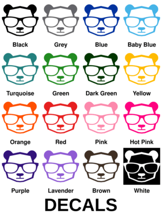 Intellectual Panda Wearing Glasses Decals